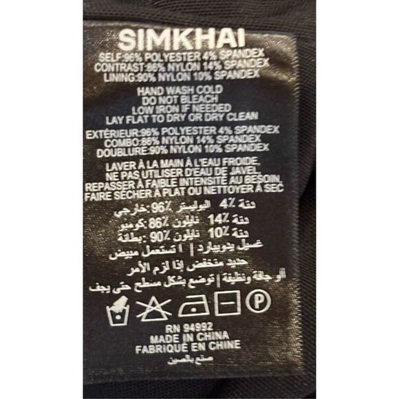 Night Night JONATHAN SIMKHAI Mila Wrap Front Bodysuit In Black NWT Size Large - Picture 5 of 10